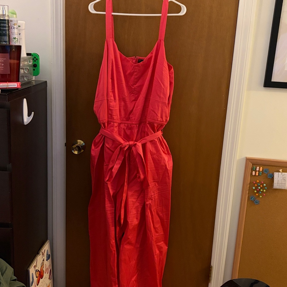 Lane Bryant Pink Strapped Pant Jumpsuit